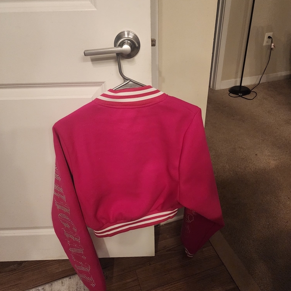 Pink Rhinestone Embellished Jacket - Picture 4 of 4